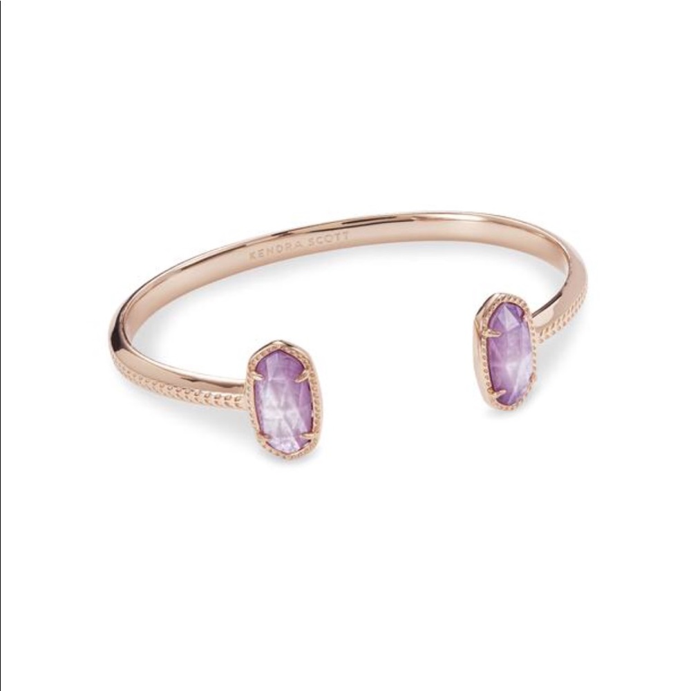 KS Elton Rose Gold Bracelet In Lilac Pearl